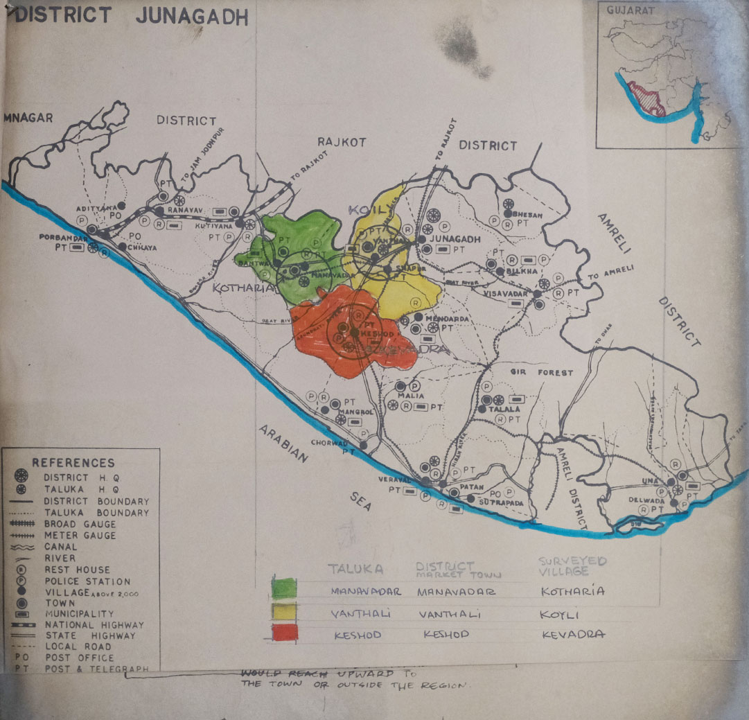 Etude des villages de Junagadh de l'architecte Bernard Kohn