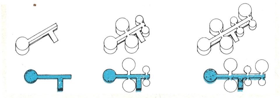 Schéma de Station pour la communication avec la satellite de l'architecte Bernard Kohn